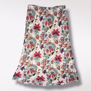 Cecilia Classics Floral Midi Skirt Y2K Boho Size Small